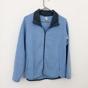 L.L. Bean Lakewashed Double Knit Ribbed Full Zip Sweatshirt Size Small